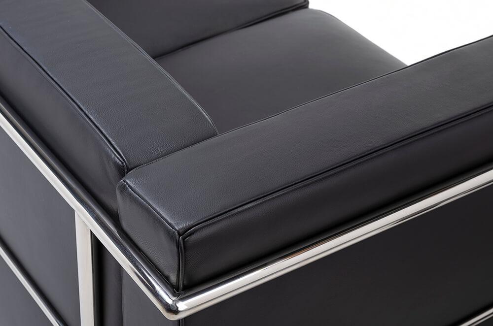 Sofa dwuosobowa SOFT LC2 - widok od boku