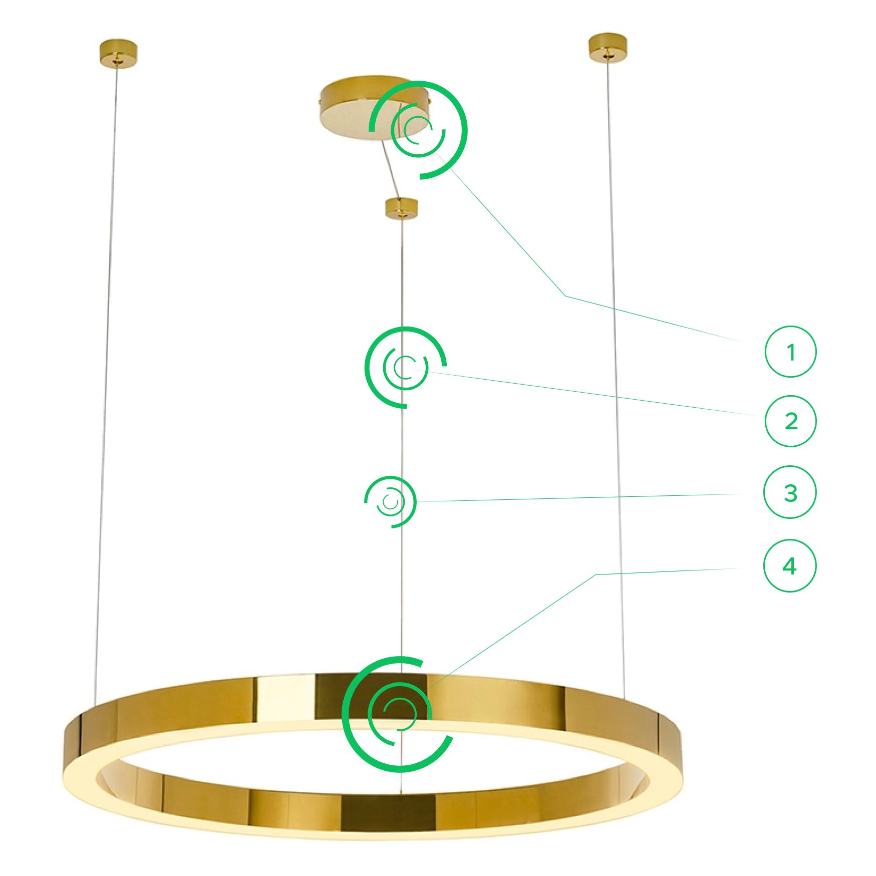 MOOSEE lampa wisząca RING LUXURY 90 złota