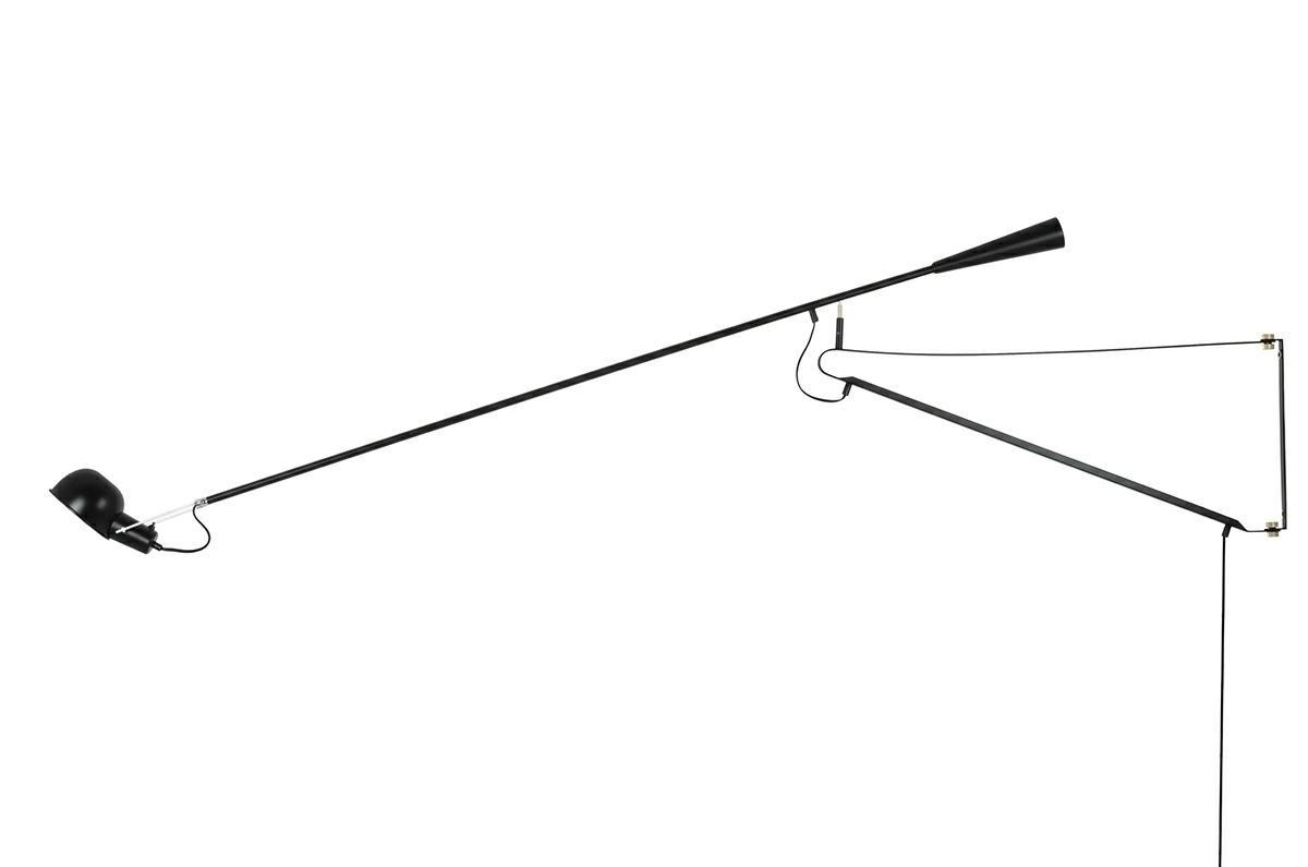 Lampa ścienna RIFLE czarna - włókno węglowe, metal
