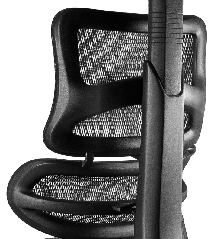 elastyczne podparcie lędźwiowe fotela ergonomicznego ergothrone