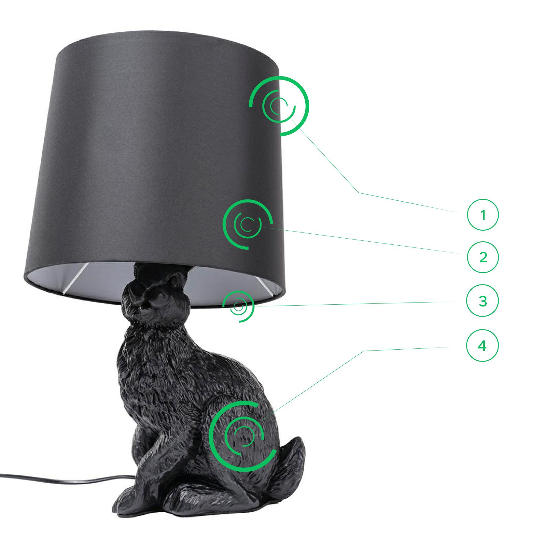 Lampa stołowa RABBIT czarna