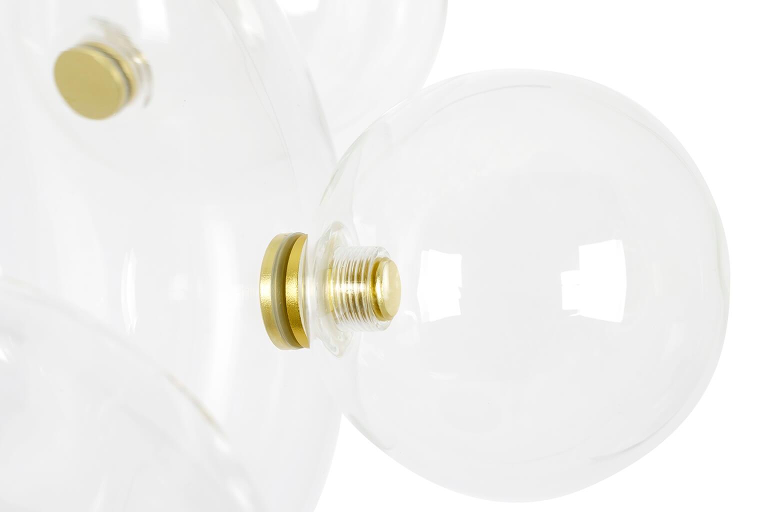 CAPRI LINE 5 gold pendant lamp - 300 LED, aluminum, glass